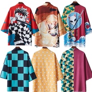 Demon Slayer Agatsuma Zenitsu Tomioka Giyuu Rengoku Kyoujurou Iguro Obanai Haori Kimono Yukata Cospl