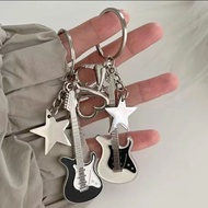 Mujicici Y2k Y2k Guitar Keychain / Star / Heart Fashion Vintage Style for Women