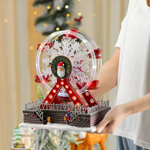 New rotating luminous Ferris wheel music box music box music box Christmas home decoration creative 