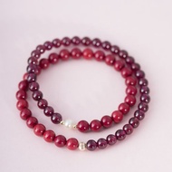 紫金砂硃砂6mm手鏈 | 紫牙烏石榴石手鍊辟邪防小人新年禮物化太歲