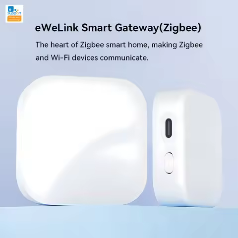 EWeLink Zigbee3.0 Gateway Mange Up 128 Zigbee Devices Security Doors Windows Magnetic Temperature Hu