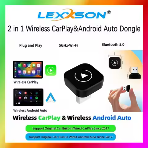 Wireless Carplay Adapter Android Auto Wireless Smart Dongle 2in1 For For MG ZS EV MULAN MG4 MG5 EHS 