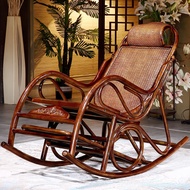 ST-🚤Yitangmei Balcony Real Rattan Rocking Chair Real Rattan Woven Leisure Chair Rattan Chair Rattan Leisure Recliner for