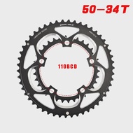 จานโซ่ GOLDIX 110bcd 5 รู 50 34 จานโซ่คู่ สำหรับจักรยานเสือหมอบ พับได้ ใช้กับชุดจาน Sram FSA 9 10 11