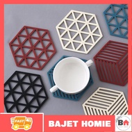 1PCS Hollow Hexagonal Nordic Silicone Anti-Scalding Table Heat Pad Cup Resistant Anti-Skid Coaster Milk Coffee Cup Mats