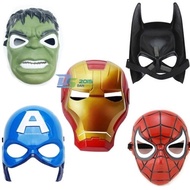 🔥Limited Sale🔥Ready Stock Halloween Cosplay Party Gifts Superhero Avengers Kids Adult Mask Hulk Green Monster Spiderman America Captain Face Mask