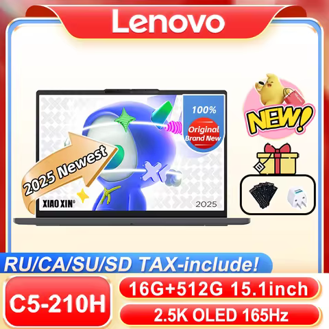 【2025 NEW】Lenovo Xiaoxin 15 Core5-210H 16G+512G 15.1inch 2.5K OLED Screen 165Hz Refresh rate