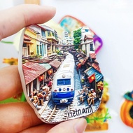 Vietnam Hanoi HCMC Danang Nha Trang Phu Quoc Fridge Magnet Conical Hat 3D Travel Gift Decor
