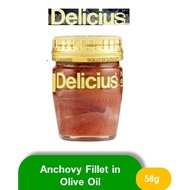 DELICIUS Anchovy Fillets In Olive Oil 58g