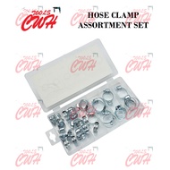 12PCS 34PCS HOSE CLAMP ASSORTMENT SET FUEL GAS WATER PIPE HOOP TUBE THROAT WORM DRIVE PIPE CLAMP CLI