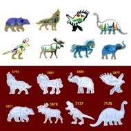 Acuan Epoksi Patung Rusa Patung Helang Gajah Desktop Pejabat Patung Serigala Kecil Acuan Silikon