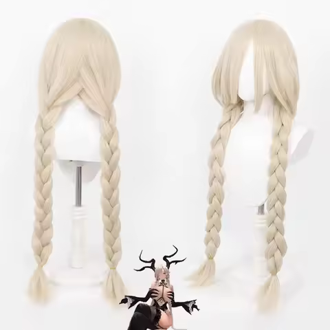 Cosplay Wig Azur Lane Anime Wig Owari Long Blonde Synthetic Wig Simulation Scalp Fluffy and Full Gam