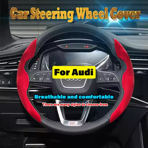 Car Steering Wheel Cover For Audi A3 A4 A5 A6 A7 TT Q3 Q5 Q7 S3 S5 Sline 8p b8 b7 b6 8v 8l C6 c7 c8 