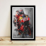 Marq marquez 01 wall decoration poster.