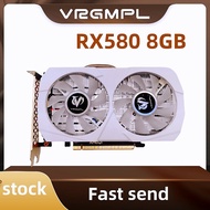 Graphics Card RX580 8GB PC Gaming GDDR5 256Bit PCI Express 3.0 ×16 GPU Computer Video Card