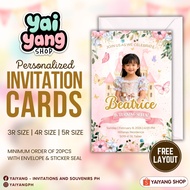 PERSONALIZED INVITATION CARD WITH ENVELOPE AND SEAL | 3R, 4R, 5R