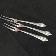 德國 WMF 90-9 銀 兩尖式 雕花 叉子 古董餐具 vintage 復古