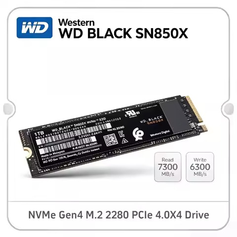 Western Digital WD SN850X 1TB 2TB 4TB NVMe PCIe Gen 4.0 M.2 2280 SSD 7300MB/s for PS5 Desktop Laptop