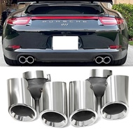 Car Accessories Stainless Quad Steel Exhaust Tip Modified Exhaust Pipe For Porsche 911.1 (997 GenII 