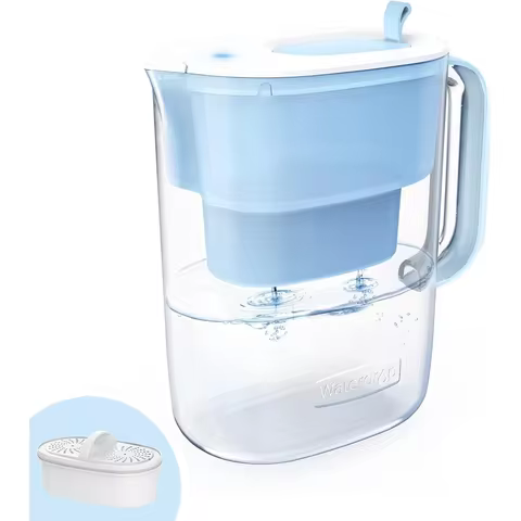 Waterdrop 200-Gallon Long-Life 10-Cup Water Filter Pitcher with 1 Filter, NSF Certified, Reduces Chl