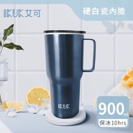 【IKUK】艾可陶瓷保溫杯-艾可陶瓷保溫杯-珍奶冰霸杯-手把杯900ml(真陶瓷內膽★不留異味不變質)