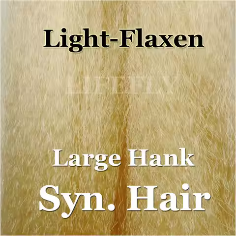 Light Flaxen Color / Large Hank of Synthetic Hair, Super Hair, Syn. Fibre, Fly Tying, Jig, Lure Maki