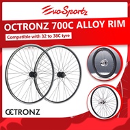 Octronz 700C Alloy Rim | Hybrid Bicycle Aluminium Alloy Wheel | Bike Wheelset 700C