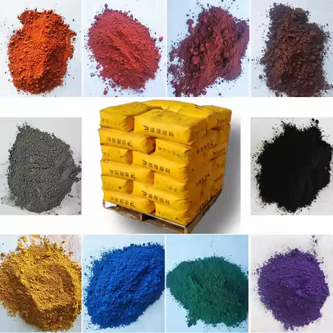 1KG Color Iron Oxide Pigment Plastic Runway Cement Strong Coloring Additive Color Powder Art Enginee