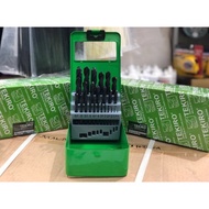 ORIGINAL Mata Bor Besi Set HSS Cobalt 1 - 10 mm 19 pcs - Mata Bor Besi Set 19 Pcs Kelas RYU TEKIRO by YUKIDO