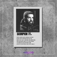 Wooden Poster Album with music cover and Scorpion songs by Drake