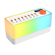 White Noise Sleep Sound Machine with 8 Portable Bluetooth Speaker 12 Colors Night Lights