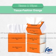 Fashion Orange Tissue Paper Soft Facial Tissue Paper Economy Value Pack Soft Napkin Tisu Gantung Wal