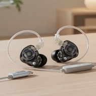KZ Gale In-Ear Monitors (IEMs), dynamic HiFi stereo earphones with 2 mics, wired TWS earbuds for gam