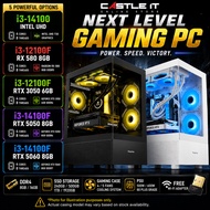 Intel Core i3 14100 12100F Gaming PC Desktop RX580 RTX3050 RTX5050 RTX5060 Customizable