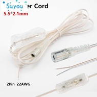 SUYOUPH 1Pcs DC Power Cord, 2M 22AWG DC Extension Cable, Durable 5V 12V 2Pin Male To Female Power Ad