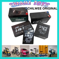 （ORIGINAL BATTERY）6v 12v Rechargeable Sealed Lead Acid Battery Toy Car Battery Kereta Budak