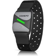 COOSPO Heart Rate Monitor Armband HW807, Bluetooth 5.0 ANT+ HRM with HR Zone LED Indicator, Tracking