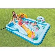 INTEX Jungle With Slide Swimming Pool For Children Kolam Mandi Budak Dengan Gelongsor Inflatable Swi