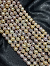Natural Edison freshwater pearls 10-11 MM pearl rounded keshi beads (MIX colored) มุกน้ำจืดธรรมชาติเ