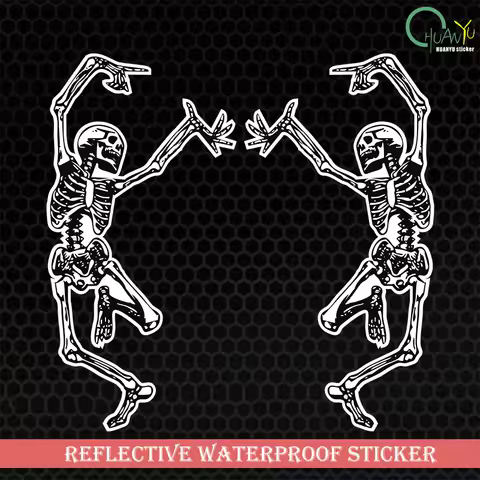 funny dancing skull halloween sticker car sticker car sticker car motorcycle laptop reflective water