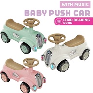 4 Wheels Ride On Toy Car Baby Push Car with Music & Lights Kereta Mainan Budak With Storage Function