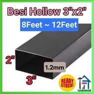 3"x2" Besi Hollow Rectangular (8Ft - 12Ft) 1.2mm (BP8)