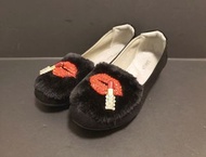 SAKURA 黑色 絲絨閃石 氣墊便服鞋 /shoes