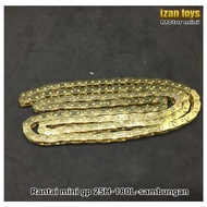 MINI GP GP CHAIN 50cc-GOLD PLATED-HD25H-180L-CONNECTION