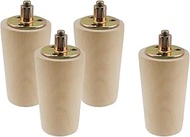 Geesatis 4-Pack 3 inch Wooden Table Legs, Mid-Century Modern Cabinet Feet for Coffee Table, Cupboard