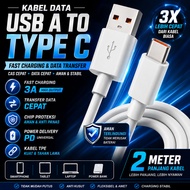Kabel Data USB Type C Fast Charging 100W 6A 2 Meter Transfer Data Cepat Power Delivery PD Universal
