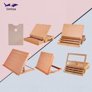 [Simhoa] Wood Desk Easel - Large Adjustable Desktop Table Easel Sketch Box Craft Workstation Beechwo