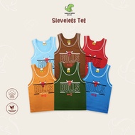 Wakakids Boys' Clothes, Singlet Tops, Ages 3-9 Years, Bulls Motif, SKATS 4016B
