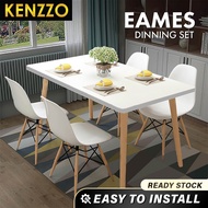 KENZZO: (CUSTOMIZE AVAILABLE) EAMES Dining Table With 4 CHAIRS /MEJA MAKAN/ KERUSI EAMES /Set Meja m