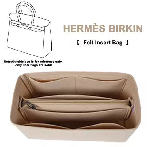 EverToner Felt Cloth Insert Bag Organizer for H-Birkin Bag 25 30 35 Handbag Organizer Women Travel P